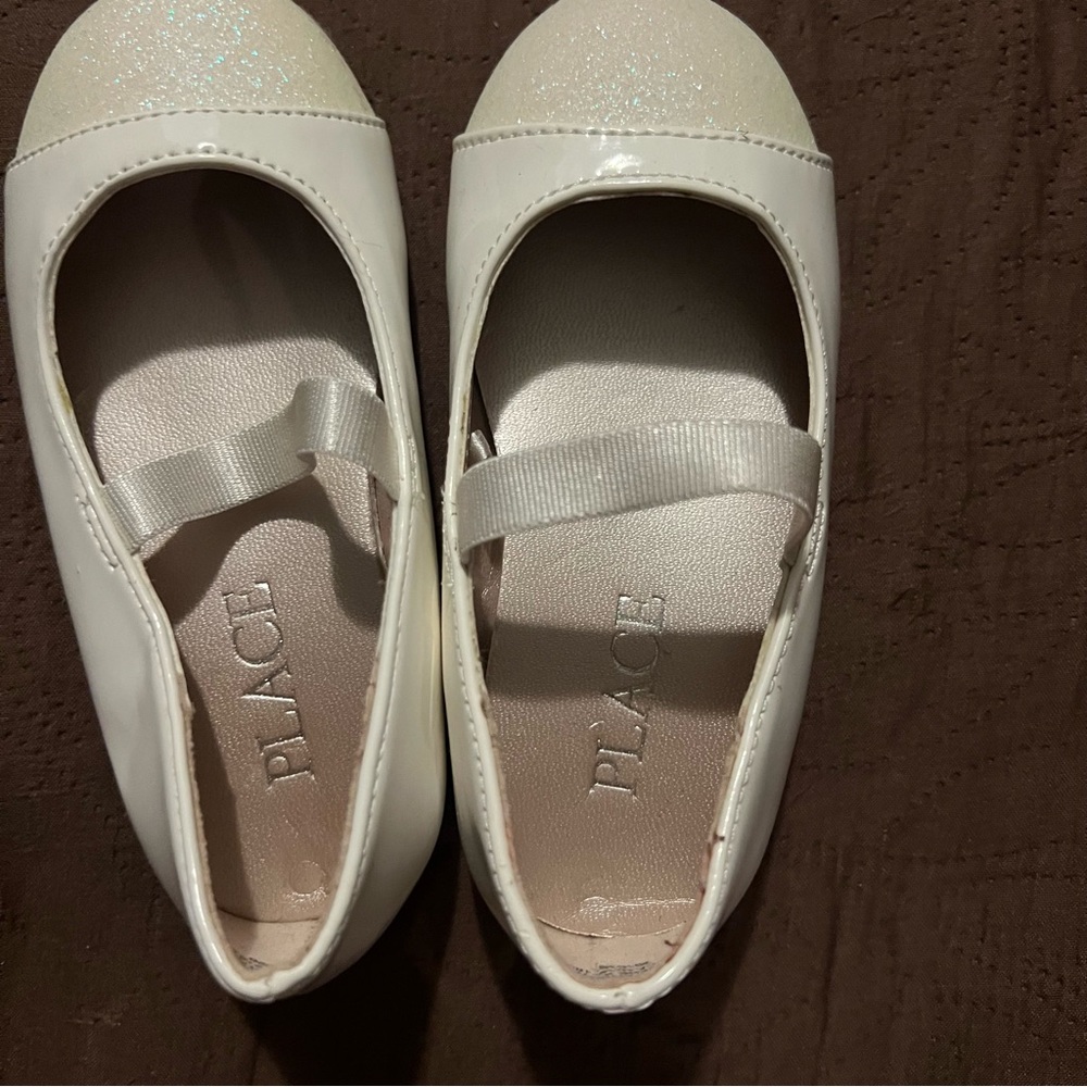 Place Kids Sparkling White Ballet Flats